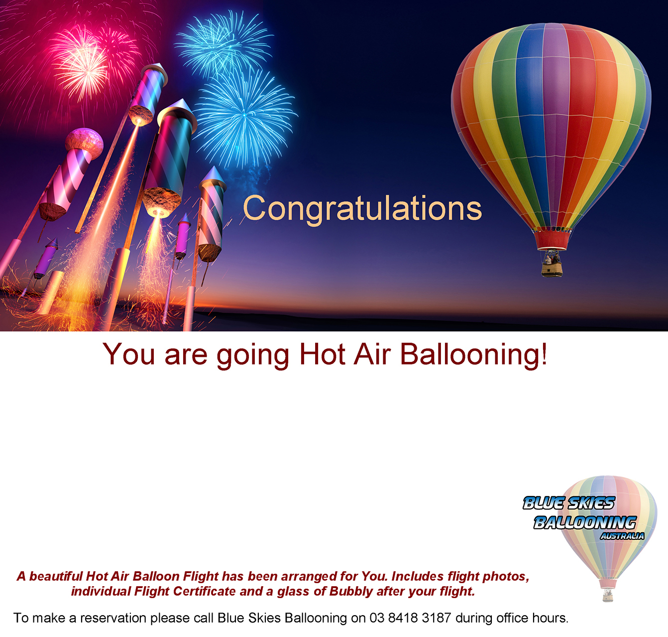hot air balloon voucher